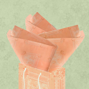 Vintage Rose mit verschalteter Spitze Damask Dekou Seidenpapier