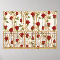 Vintage Rose - nahtloses Muster, Kunstgeschichte