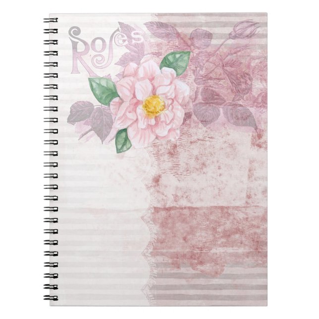 Vintage Rose Notizblock (Vorderseite)