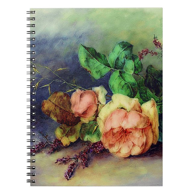 Vintage Rose Notizblock (Vorderseite)