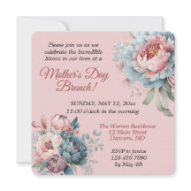 Vintage Rose Peonies Blumenmüttertag Brunch