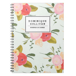 Vintage Rose Personalisiert Notebook Notizblock