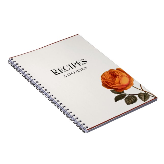 Vintage Rose Rezept-Notebook Notizblock (Rechte Seite)