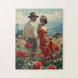 Vintage Rose Romantik Puzzle