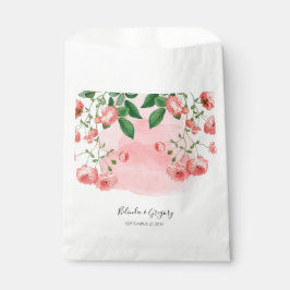 Vintage Rose Rosa Botanische Hochzeit Geschenktütchen