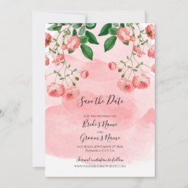 Vintage Rose Rosa Botanische Hochzeit Save The Date