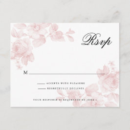 Vintage Rose Rosa Hochzeit RSVP Karte