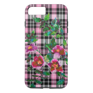 Vintage Rose - rosa kariert Case-Mate iPhone Hülle