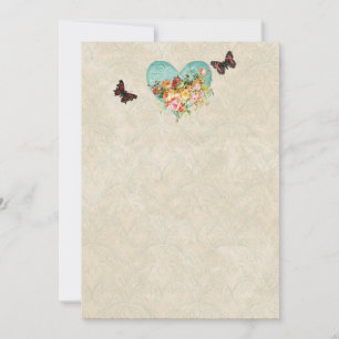 Vintage Rose Rose Schmetterling Schmetterlinge Wir