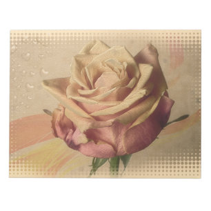 Vintage-Rose schöne Illustration Notizblock