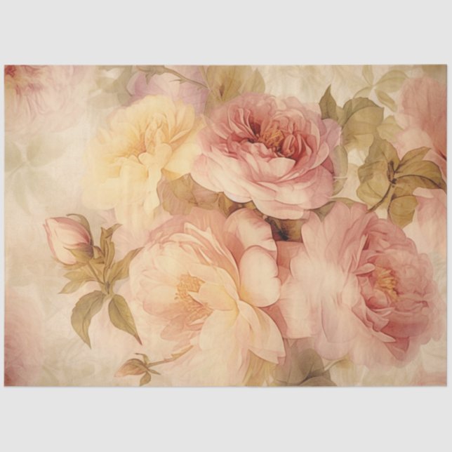 Vintage Rose Seidenpapier (Vorderseite)