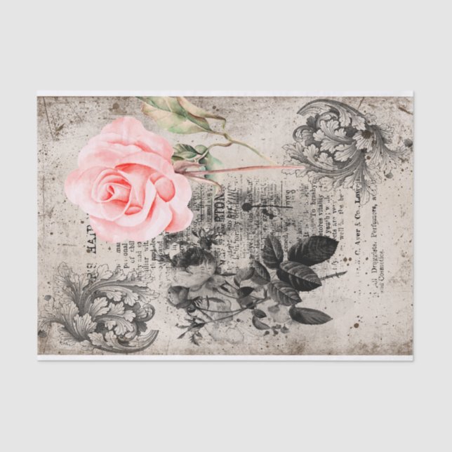 Vintage Rose Seidenpapier (Vorderseite)
