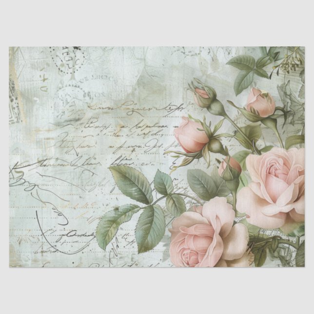 Vintage Rose Seidenpapier (Vorderseite)