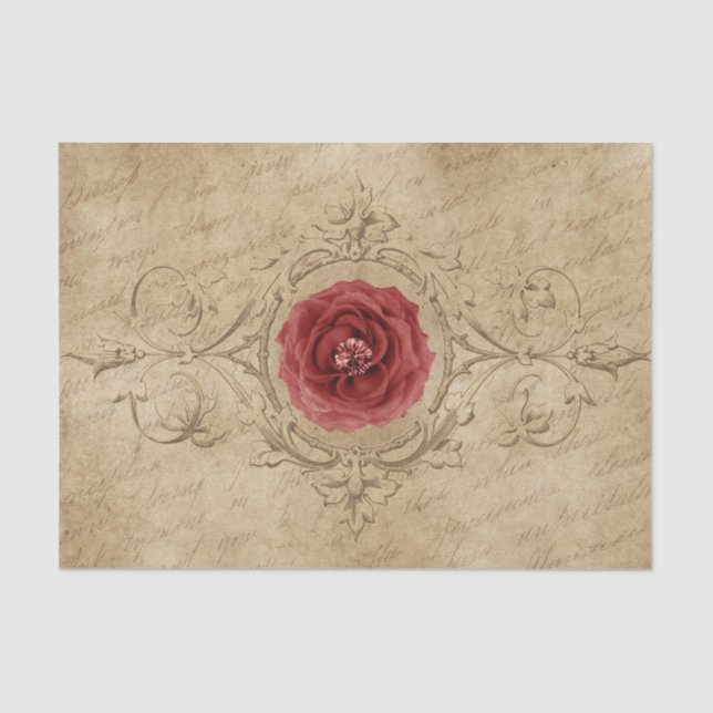 Vintage Rose Seidenpapier (Vorderseite)