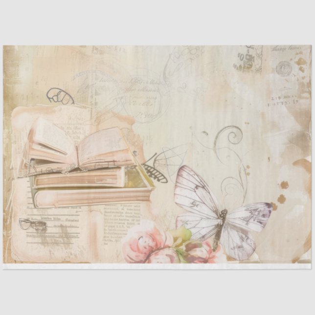 Vintage Rose Seidenpapier (Vorderseite)