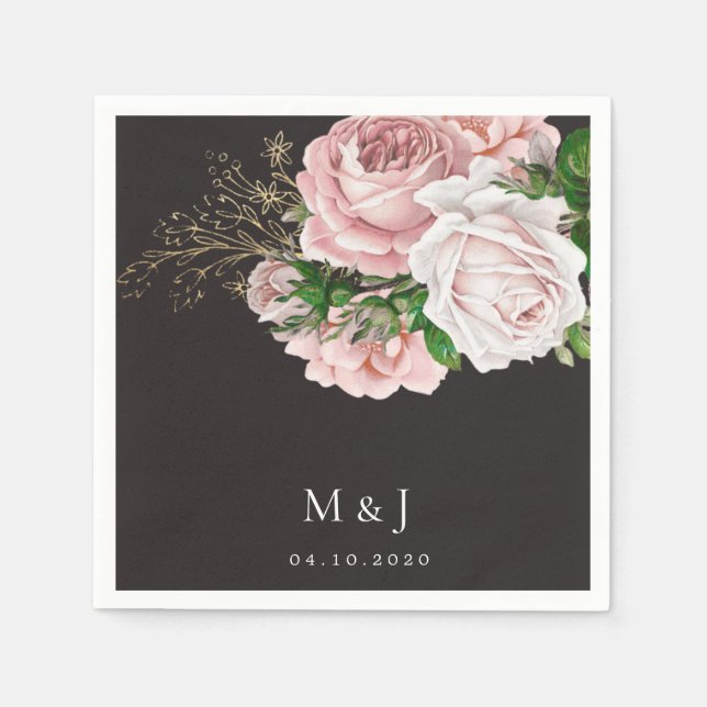 Vintage Rose Serviette (Vorderseite)