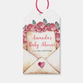 Vintage Rose Sweetheart Letter Kinderdusche Geschenkanhänger