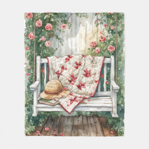 Vintage Rose Swing mit Quilcharme Fleecedecke