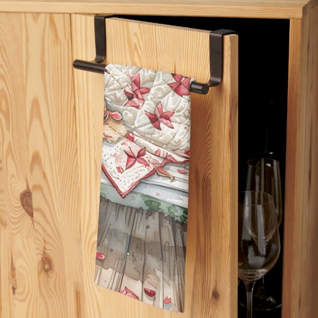 Vintage Rose Swing mit Quilcharme Geschirrtuch (Drittel gefaltet)