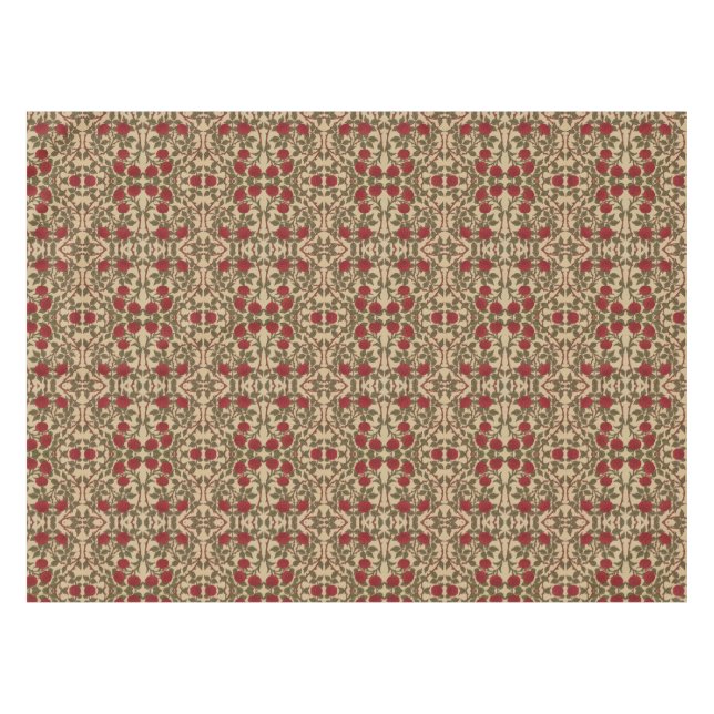 Vintage Rose Tablette Tischdecke (Vorderseite (Horizontal))