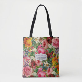 Vintage Rose TASCHE Personalisiert EDIT TEXT