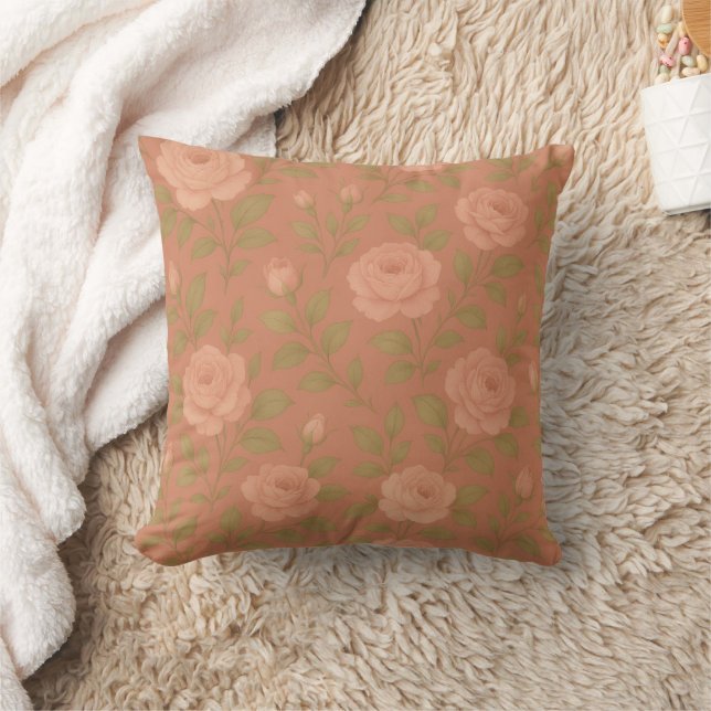 Vintage Rose Throw Pillow Kissen (Decke)