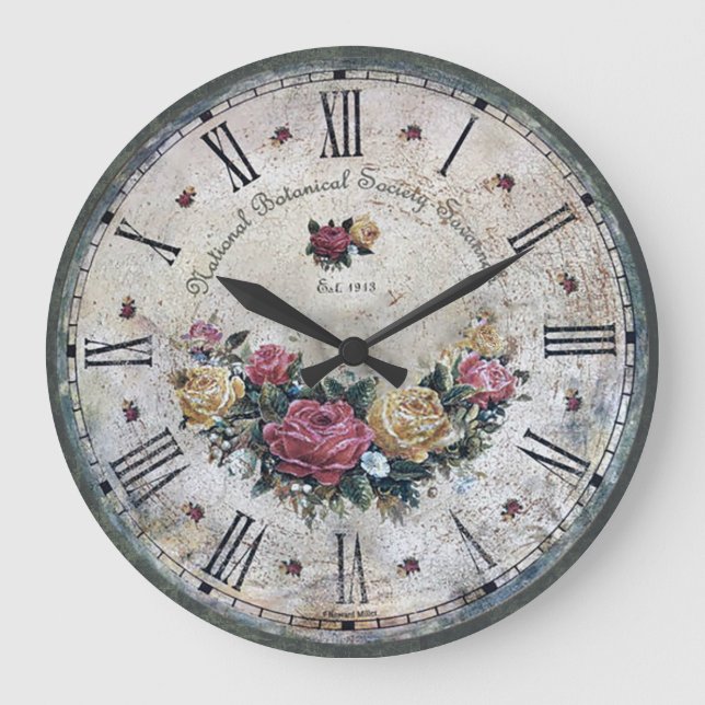 Vintage Rose Uhr (Vorderseite)