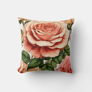 Vintage Rose und Fehleranzeige Kissen