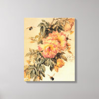 Vintage "Rose und Hummeln"