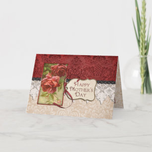 Vintage Rose und Kindertageskarte Karte