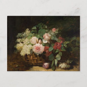 Vintage Rose und Lilac von Dominique Hubert Rozier Postkarte