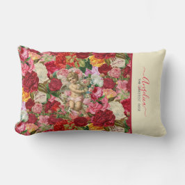 Vintage Rose und Muster für Rose Lendenkissen