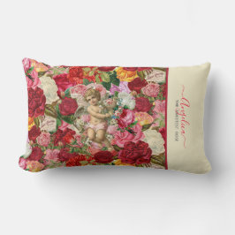 Vintage Rose und Muster für Rose Lendenkissen