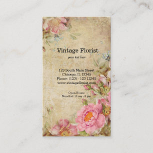 Vintage Rose Visitenkarte