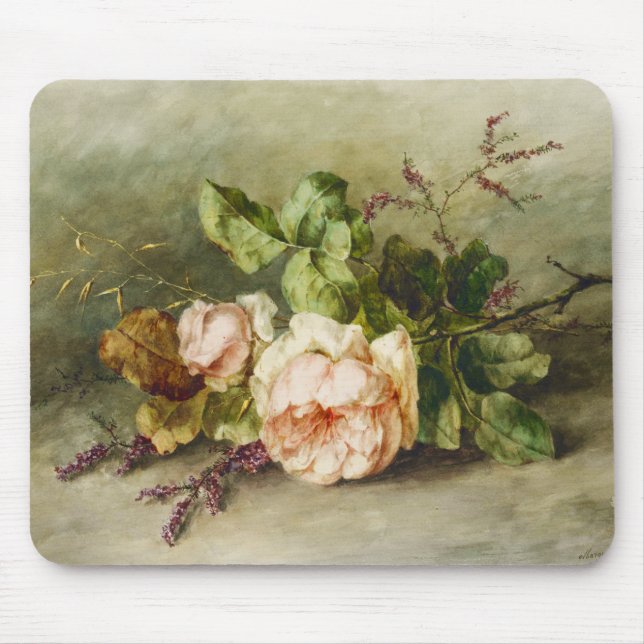 Vintage Rose von Margaretha Roosenboom Mousepad (Vorne)