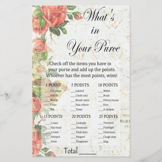 Vintage Rose Was ist in deinem Handyspiel? (Vorderseite)