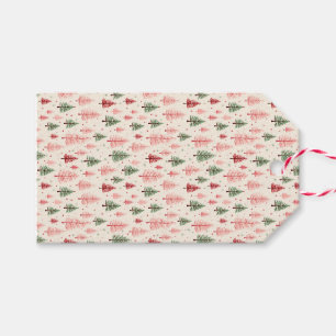Vintage-Rosé-Weihnachtsbaum-Geschenkanhänger Geschenkanhänger