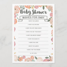 Vintage Rose wünscht sich Baby - Baby Dusche Einladung