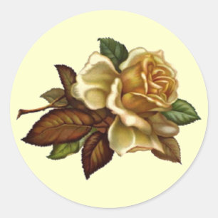 Vintage-Rosen-Aufkleber Runder Aufkleber