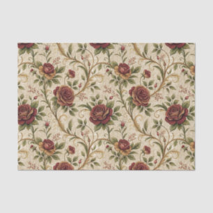 Vintage-Rosen-Blumenmuster - Blumen-Design-Kunst Seidenpapier
