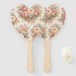 Vintage-Rosen-Blumenmuster | Elegantes Pastell  Fächer