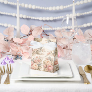 Vintage-Rosen-Blumenmuster Elegantes Pastell Geschenkschachtel