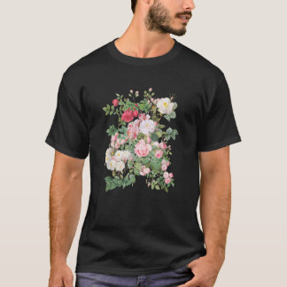 Vintage Rosen Botanisches Wilde Blumenblüten T-Shi T-Shirt