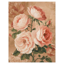 Vintage-Rosen-Design-Schreibbuch- und Bastelpapier