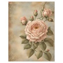 Vintage-Rosen-Design-Schreibbuch- und Bastelpapier