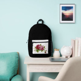 Vintage-Rosen-Eleganz  Bedruckter Rucksack