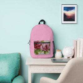 Vintage-Rosen-Eleganz  Bedruckter Rucksack