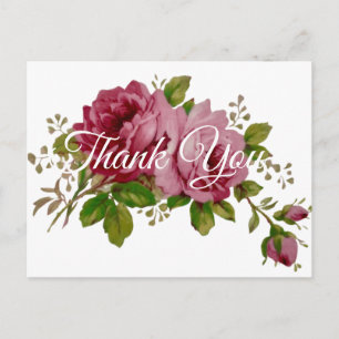 Vintage-Rosen-Eleganz-Postkarte Postkarte