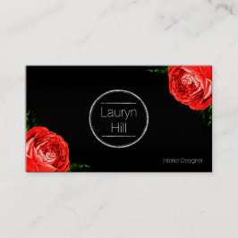 Vintage Rosen-Entwurfs-Geschäfts-Karte Visitenkarte