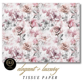 Vintage-Rosen-Ephemera-Geschenk Seidenpapier